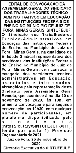 Edital de Convocação 4 1 SINTUFEJUF 1