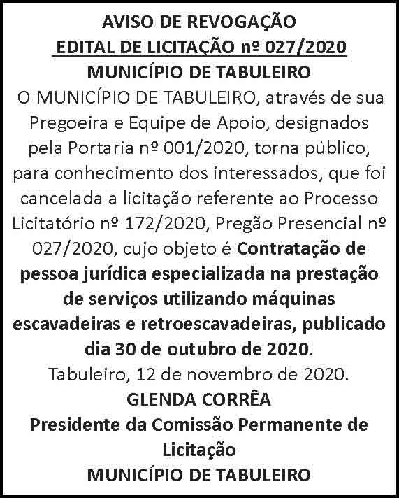 Tabuleiro - Licitação 4 1 TABULEIRO 027