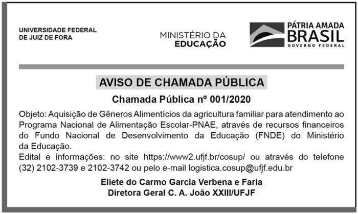 Aviso de Chamada Pública UFJF 4 1 UFJF