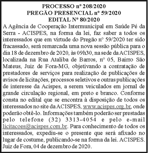 Processo N208-2020 Pregão Presencial N59-2020 4 1 ACISPES 208
