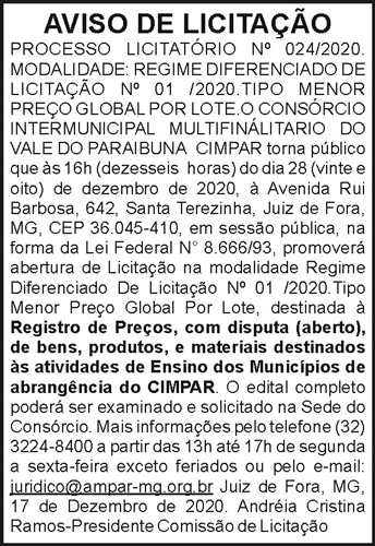 Aviso de Licitação 4 1 CIMPAR 024