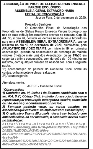 Assembleia Geral Extraordinária 4 1 GLEBAS