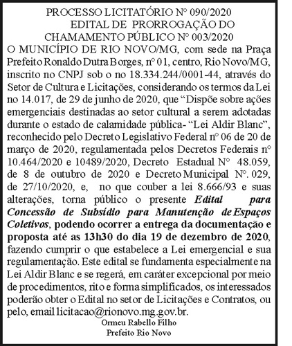 Processo licitatório 4 1 RIO NOVO 090