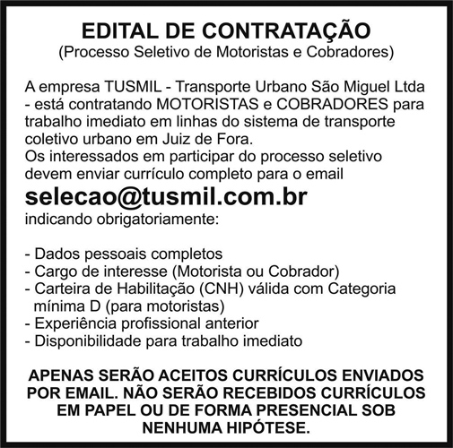 Tusmil - Edital de Contratação 4 1 TUSMIL