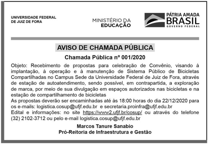 UFJF Aviso de Chamada Pública 4 1 UFJF