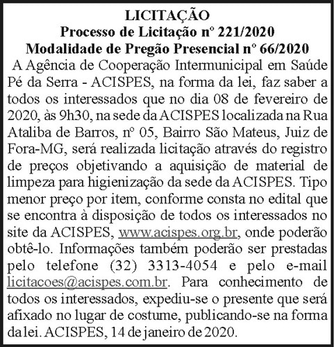Processo de Licitação N221 4 1 ACISPES 221