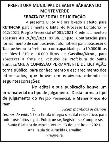 Prefeitura Municipal de Santa Bárbara do Monte Verde 4 1 BARBARA.