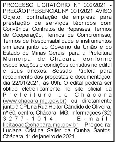 Processo licitatório 4 1 CHACARA 002