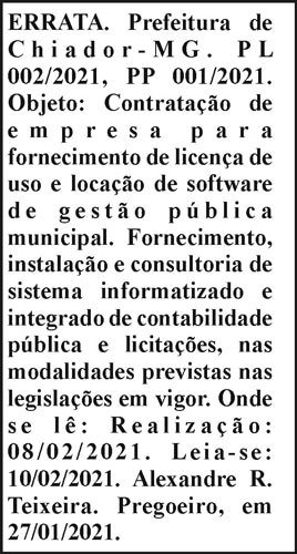 Errata- Prefeitura de Chiador 4 1 CHIADOR 001