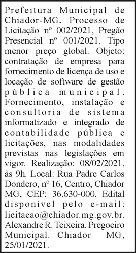 Prefeitura Municipal de Chiador- MG 4 1 CHIADOR 002