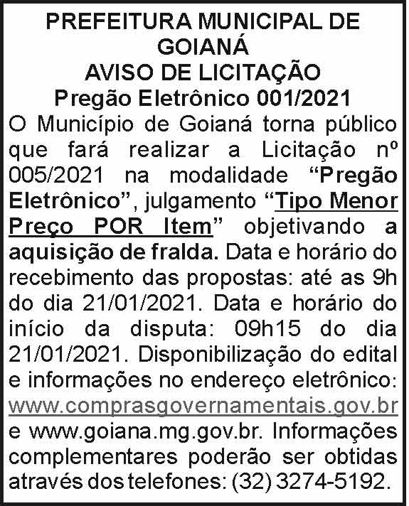 Prefeitura Municipal de Goianá 4 1 GOIANA 001.