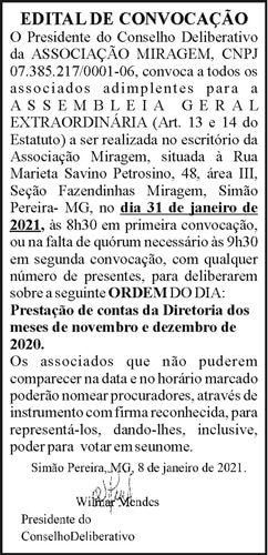 Edital de Convocação 4 1 MIRAGEM.