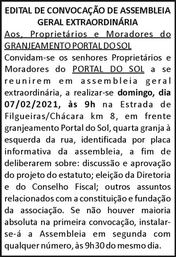 Edital de Convocação Assembleia Geral 4 1 PORTAL