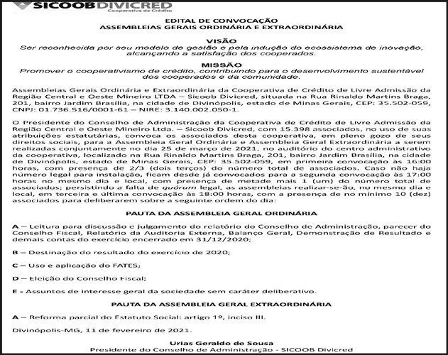 Sicoob Edital de Convocação 4 1 SICOOB