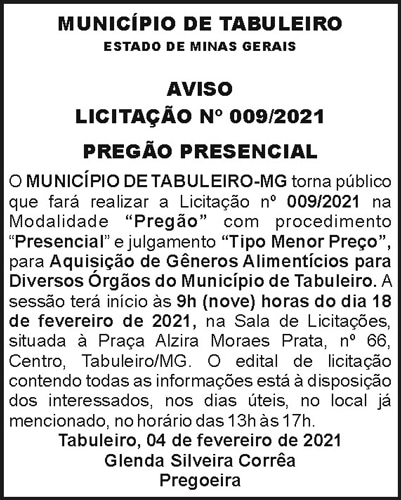 Município de Tabuleiro - MG 4 1 TABULEIRO 009.