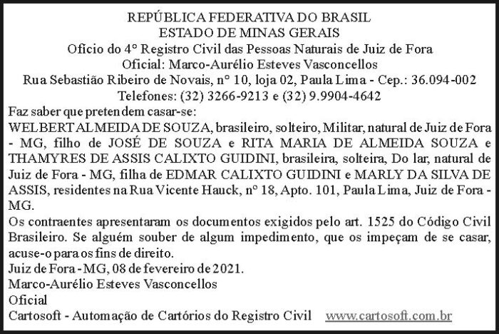 Aviso de Casamento 4 AVISO WELBERT