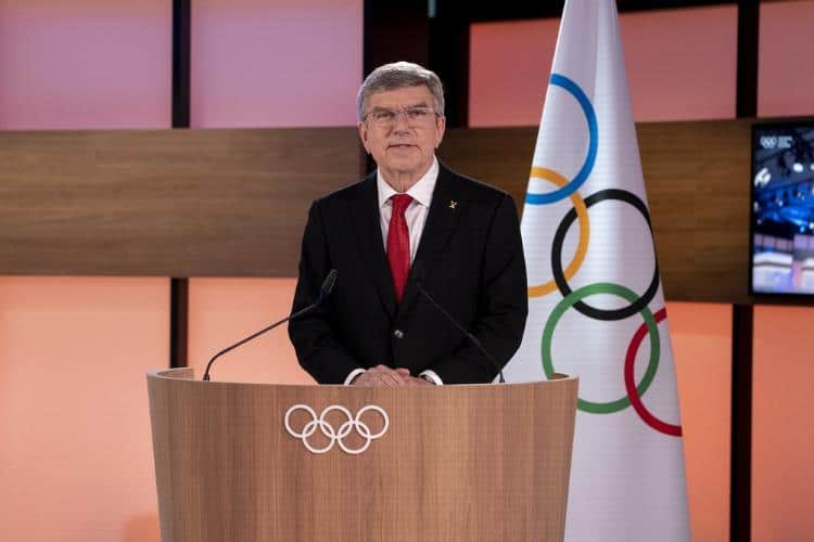 Comitê da China oferece vacinas para a Olimpíada de Tóquio 3 11 03 2021 Thomas Bach COI foto Divulgação IOC Media