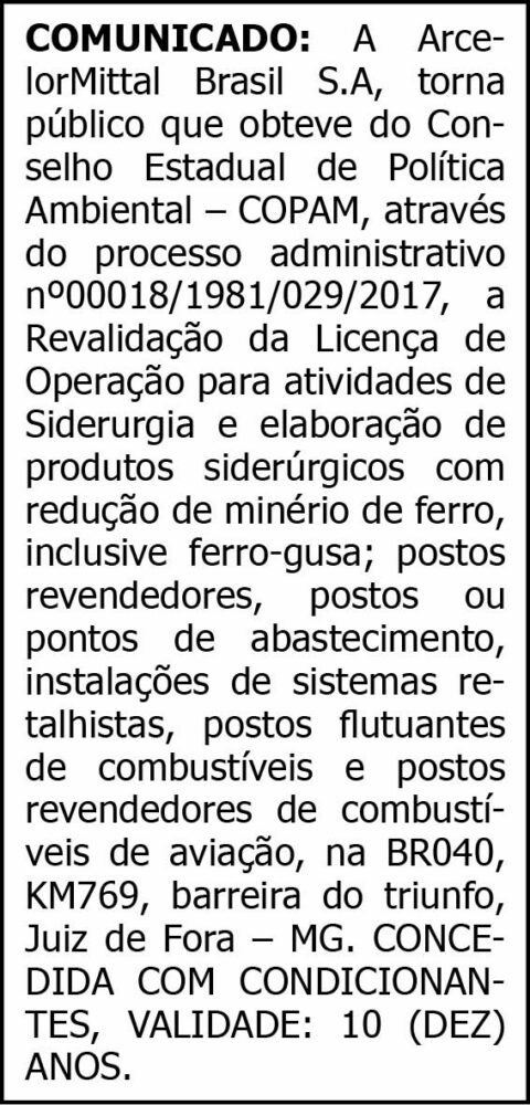 Comunicado ArcellorMittal 4 1 ARCELOR