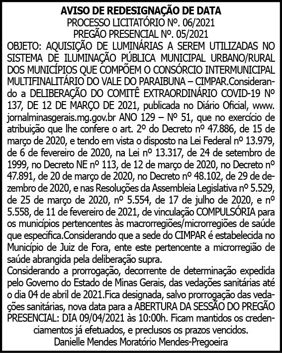 Cimpar - Aviso de Resignação 4 1 CIMPAR