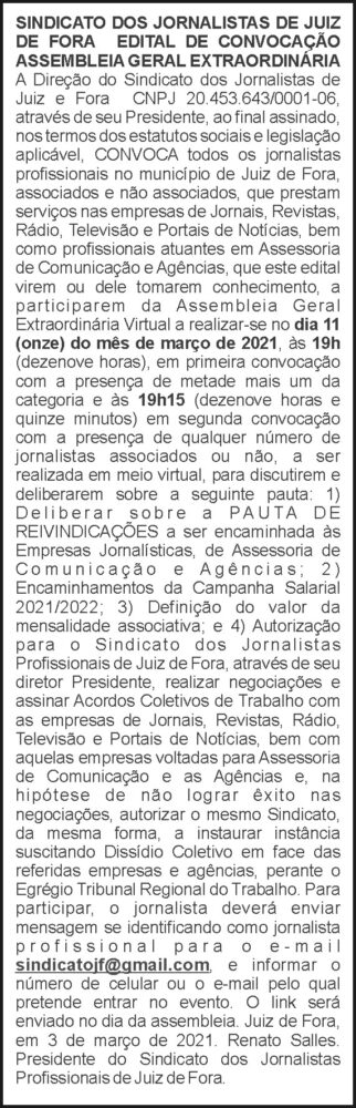 1 JORNALISTA.