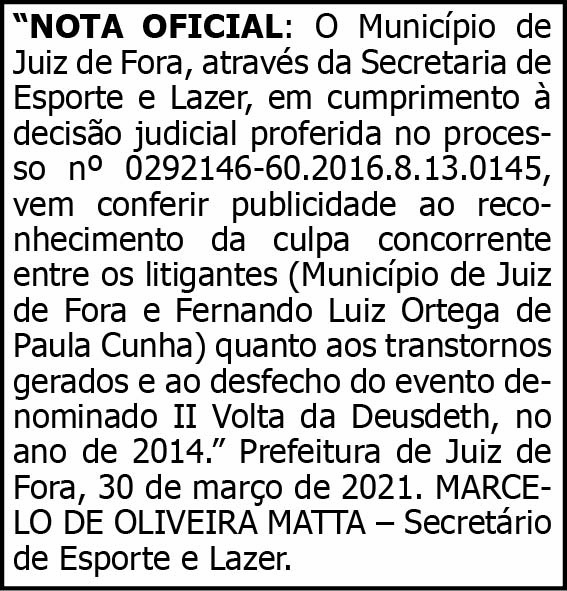 Nota Oficial 4 1 NOTA OFICIAL