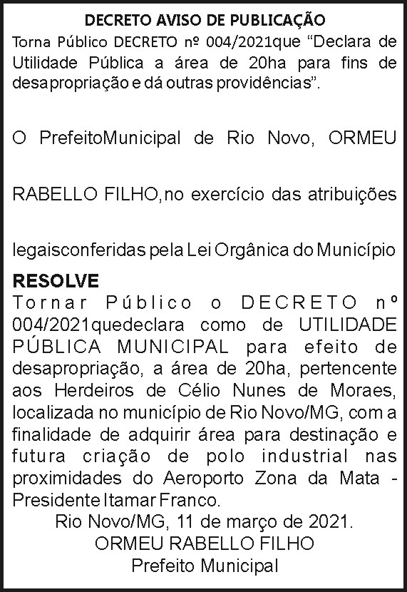 1 RIO NOVO.