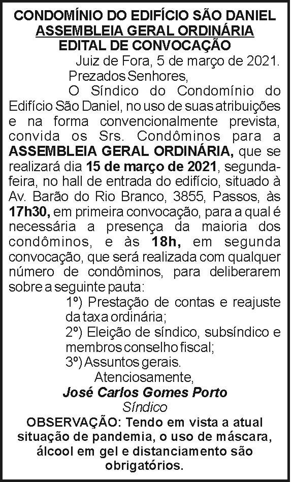 1 SAO DANIEL.