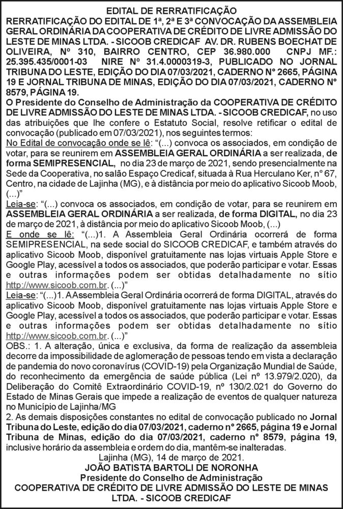 SICOOB - Edital de Rerratificação 4 1 SICOOB ERRATA.