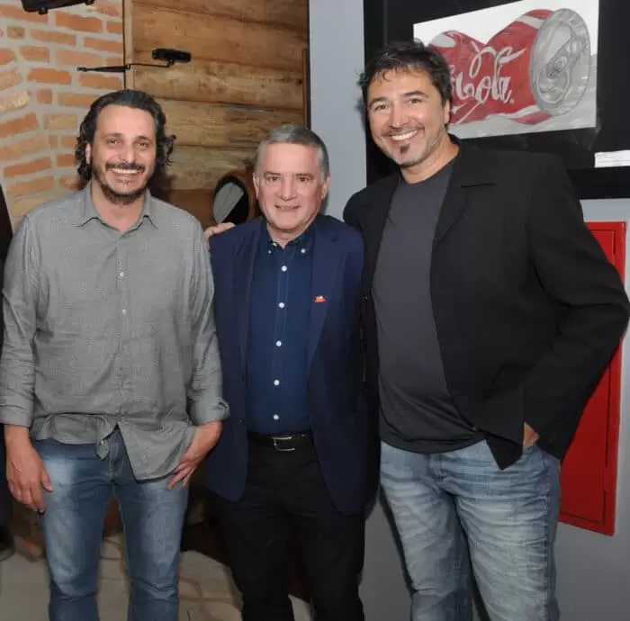 Marcelo Mendonça, Jovino Campos e Sérgio Bara, antes da pandemia FOTO: WÓLMER MONTEIRO