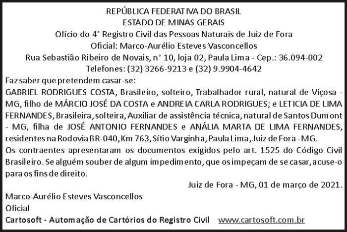 República Federativa do Brasil 4 AVISO GABRIEL.