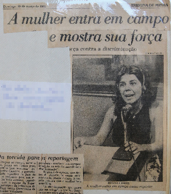 Pioneira como repórter de campo em Minas: ‘Vivenciei desde cedo o esporte na minha vida’ 4 Regina Campos reproducao Arquivo Pessoal 2
