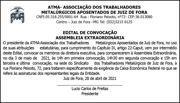 ATMA - Edital de Convocação 4 1 ATMA 1