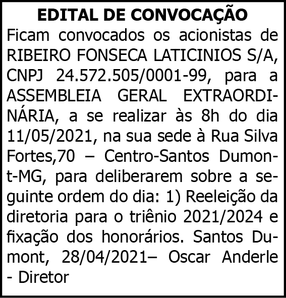 Ribeiro Fonseca Laticínios S/A 4 1 RIBEIRO