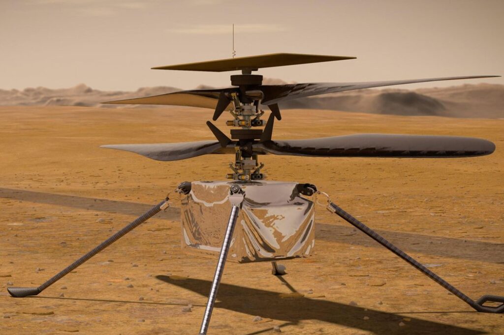 nasa concepcao artistica do veiculo voador ingenuity da mars202020200819 0450 e1618838314556