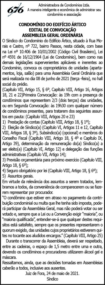 Ed. Artico - Edital de Convocação 4 1 ARTICO