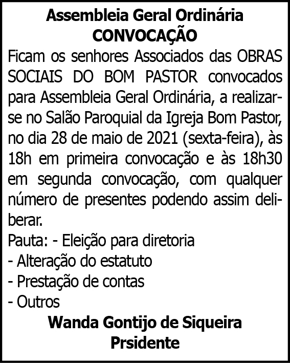 Associados das Obras Sociais do Bom Pastor 4 1 BOM PASTOR