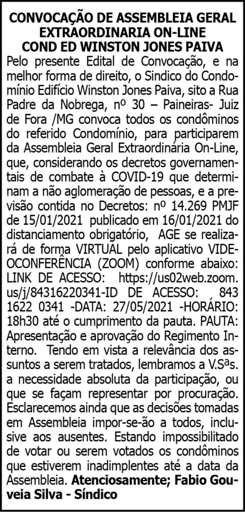 Cond. Ed. Winston Jones Paiva 4 1 JONES