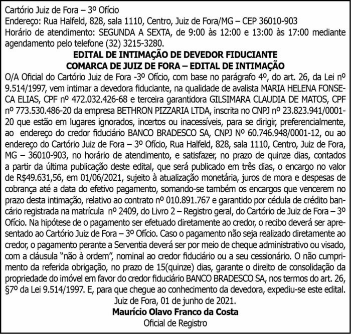 Edital de Intimação 4 1 MARIA 1