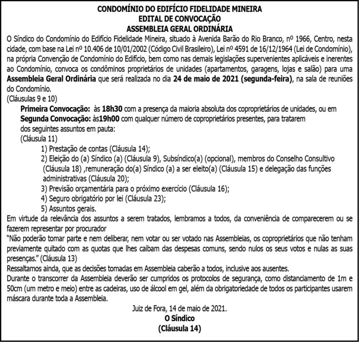 Cond. Ed. Fidelidade Mineira 4 1 MINEIRA
