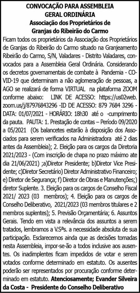Assembleia Geral 4 1 RIBEIRAO DO CARMO