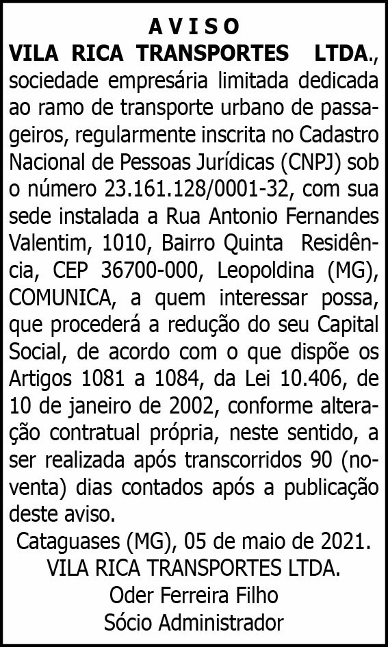 Vila Rica Transportes LTDA 4 1 RICA