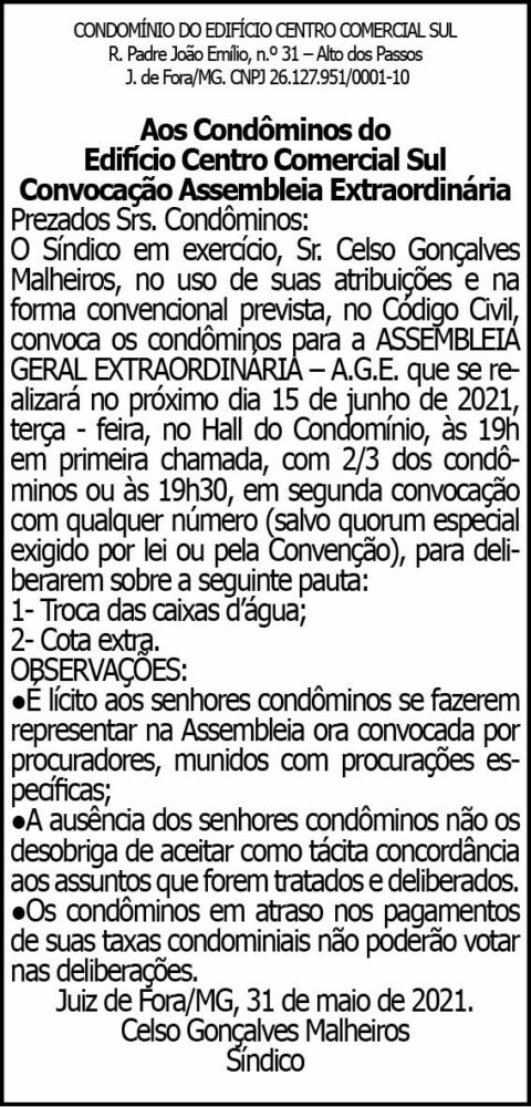 Cond. do Ed. Centro Comercial Sul 4 1 SUL