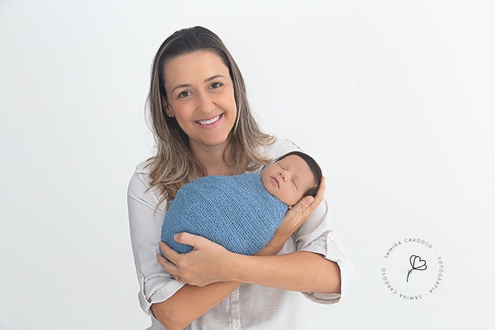 Bárbara Sperandio e o filho Enzo