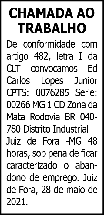 Chamada ao Trabalho 4 COM ED CARLOS