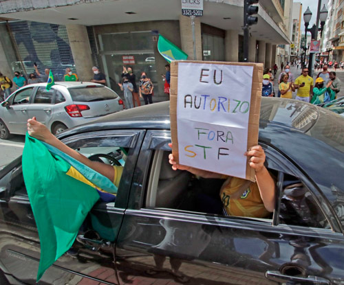 Grupo faz carreata de apoio ao presidente Bolsonaro 2 carreata