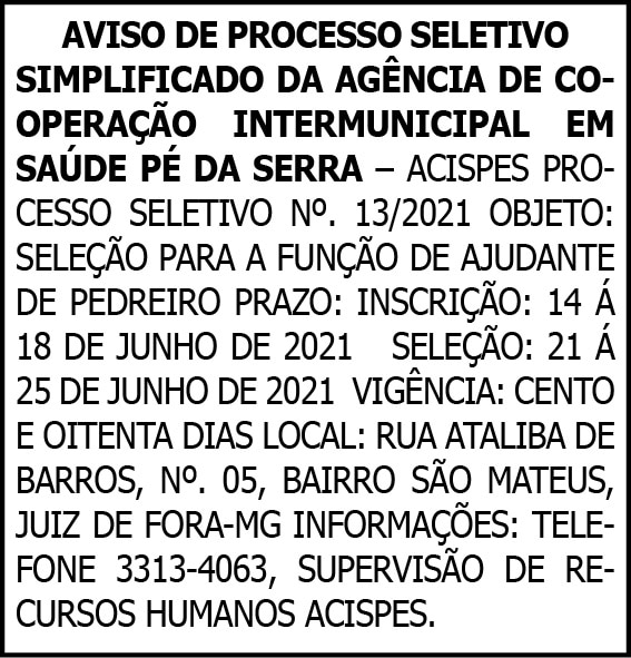 Acispes - Processo Nº 13/2021 4 1 ACISPES 13