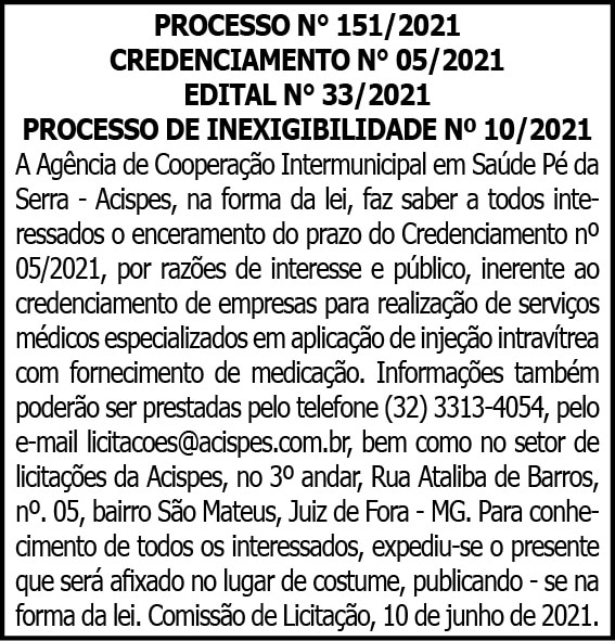 Acispes - Processo Nº 151/2021 4 1 ACISPES 151