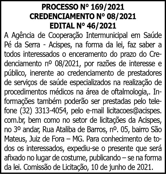 Acispes - Processo Nº 169/2021 4 1 ACISPES 169