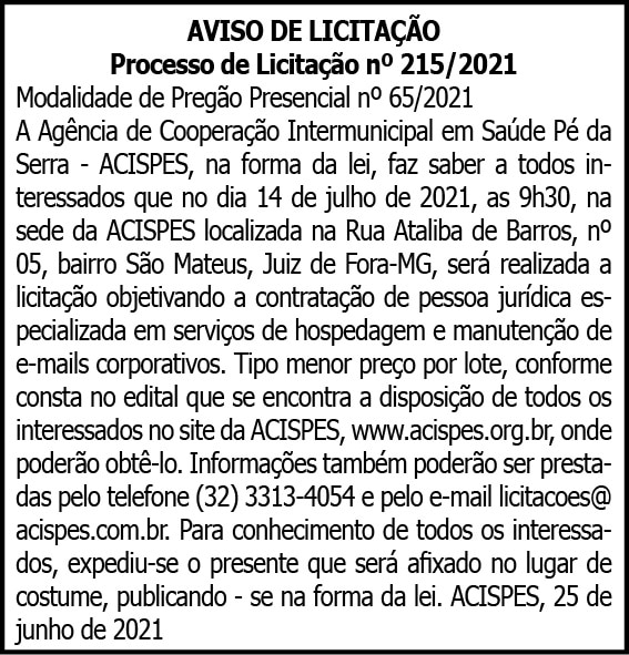 Aviso de Licitação 4 1 ACISPES 215