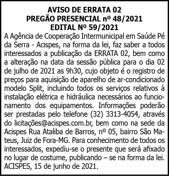 Acispes - Aviso de Errata 4 1 ACISPES 48